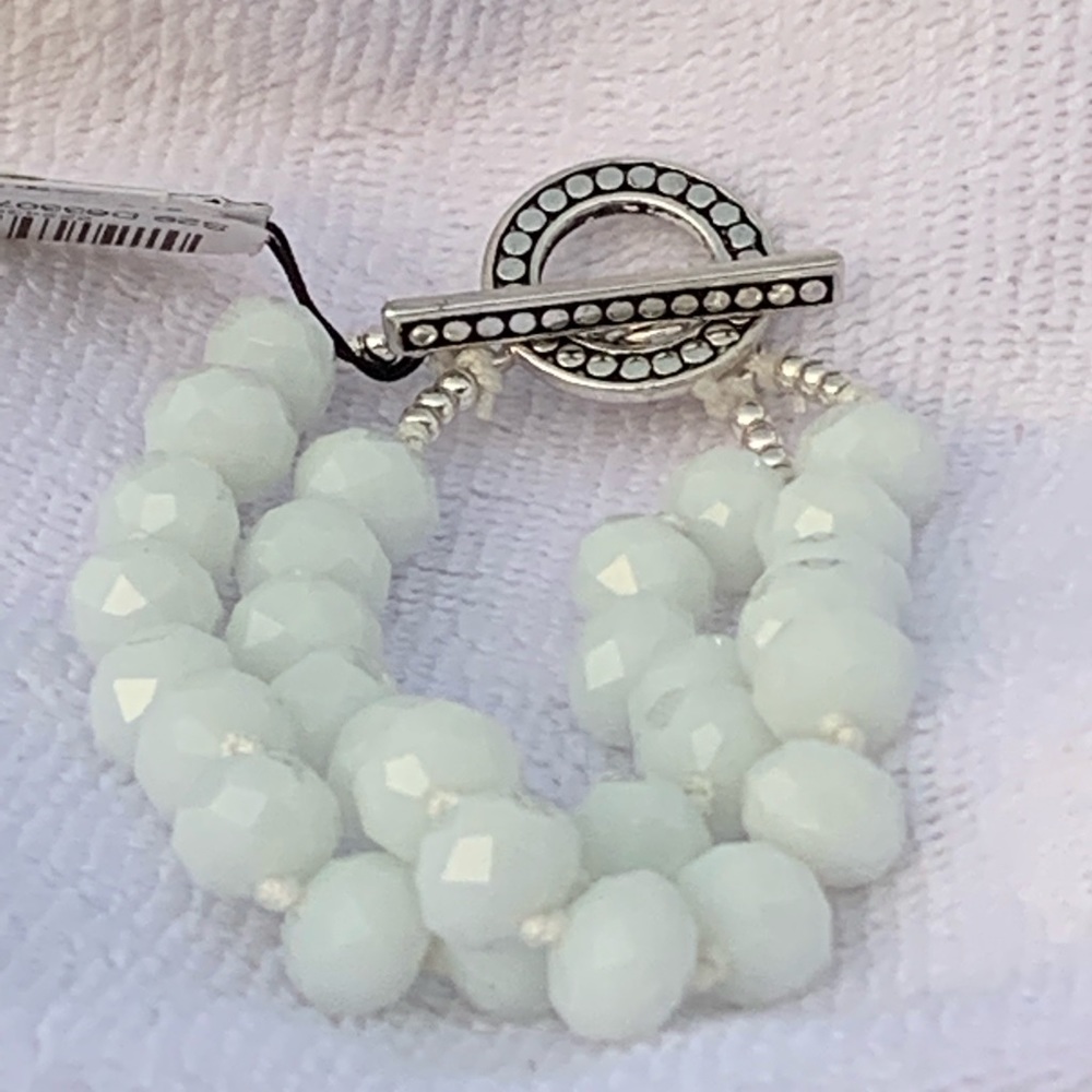 Double Stranded Beaded Necklace & Bracelet Set - Picture 5 of 6